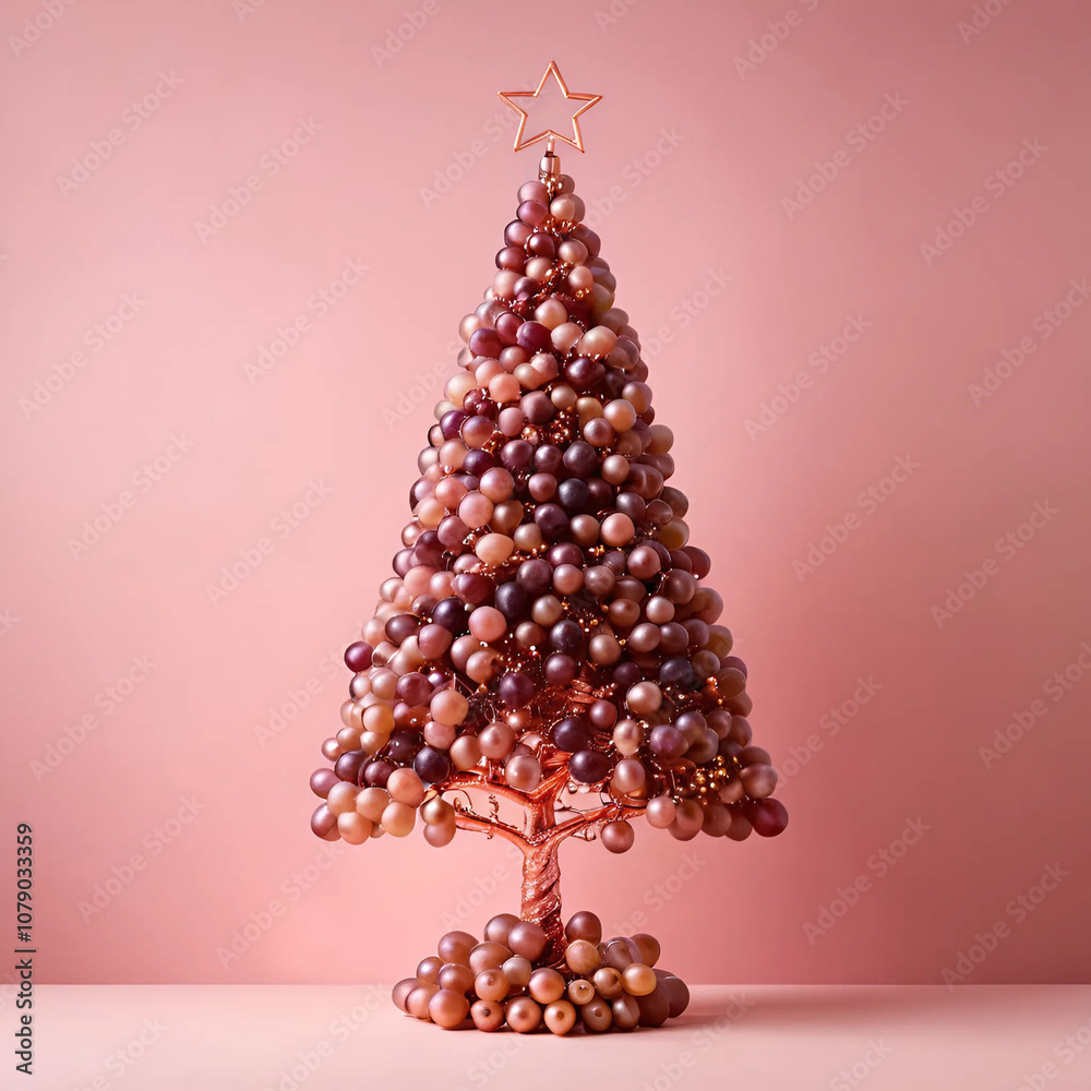 Christmas tree made of grapes Christmas tree made of grapes