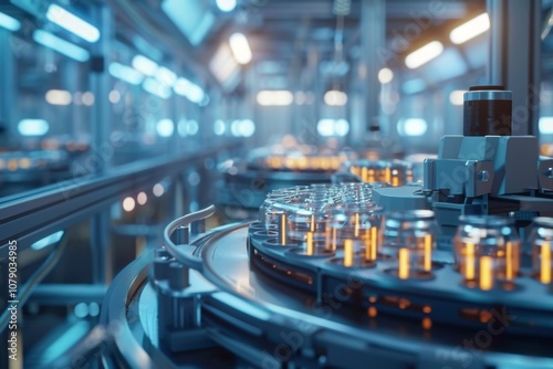 Wallpaper Mural Mass production of a assembly line of electric car battery Torontodigital.ca