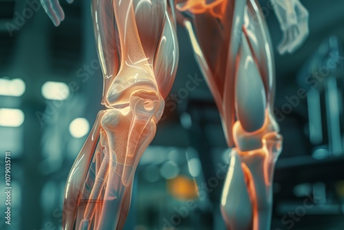Healthcare angle knee pain captured in detail