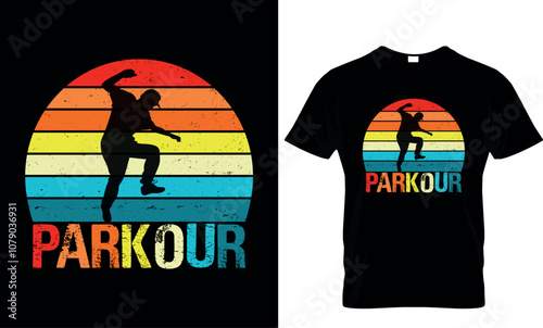 parkour t shirt design template