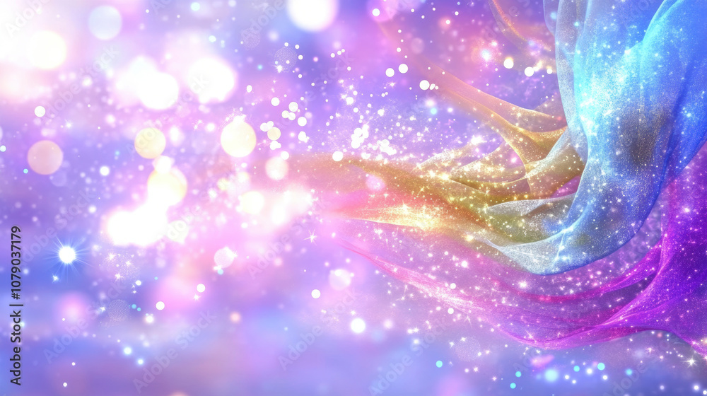 Breathtaking glittering background glowing with soft colors and sparkles, creating dreamy atmosphere filled with vibrant hues and light Breathtaking glittering background glowing with soft colors and sparkles, creating dreamy atmosphere filled with vibrant hues and light