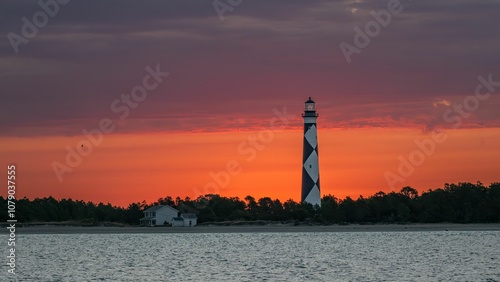 Cape Lookout Lighthouse at sunset