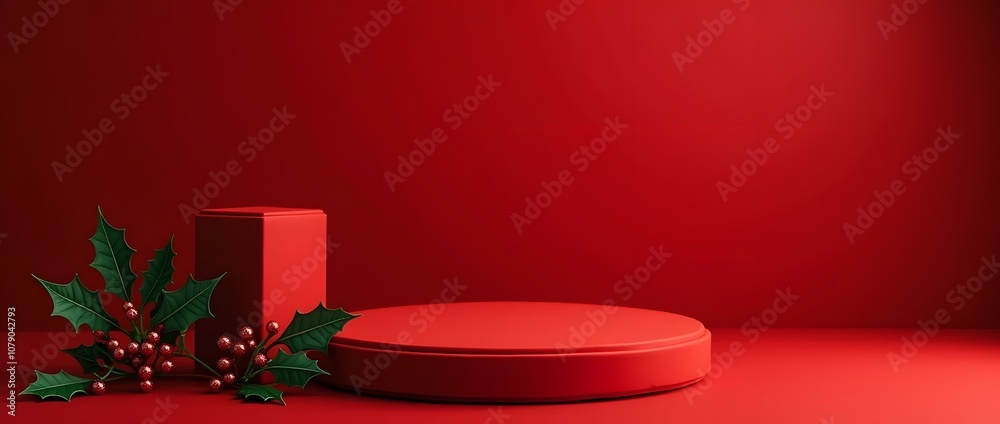 2025 Christmas product platform with festive red and green accents