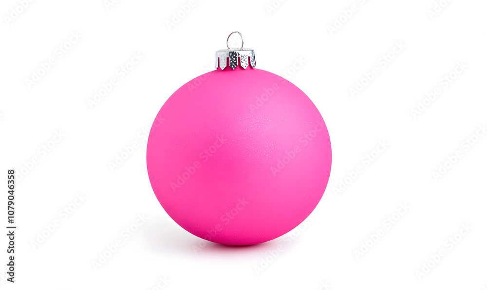 Christmas tree ball with shiny surface isolated on white