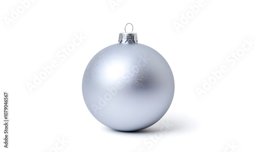 Christmas tree ball with shiny surface isolated on white