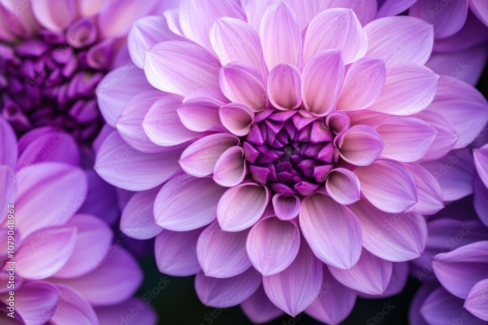 Vibrant Blooming Purple Flower Close-Up in Spring Garden Vibrant Blooming Purple Flower Close-Up in Spring Garden