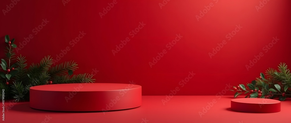 2025 Christmas product platform with festive red and green accents 2025 Christmas product platform with festive red and green accents