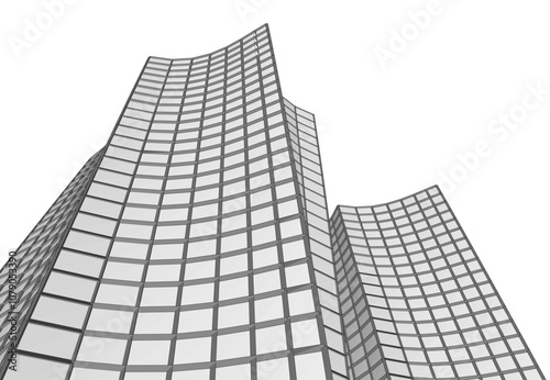 abstract architecture building vector drawing