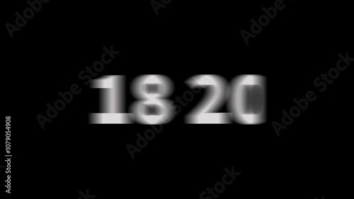2025 counting animation, from 2008 to 2024 and 2025. Happy new year 2025