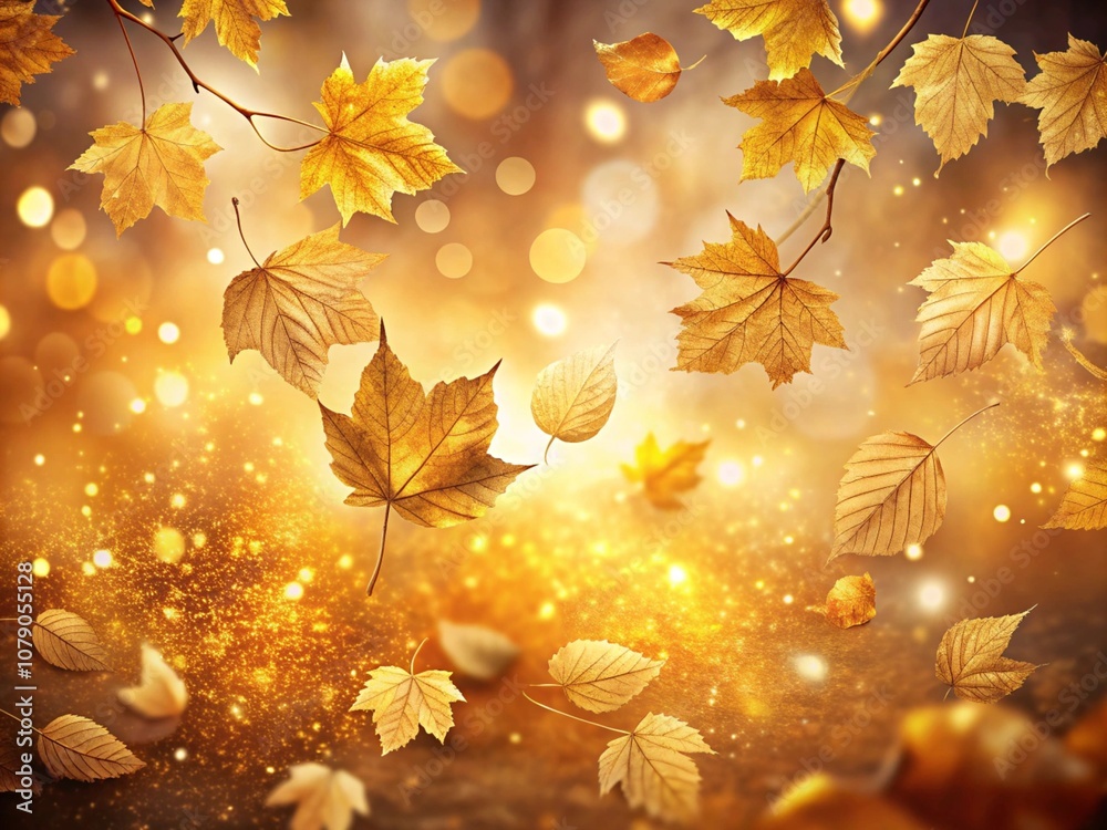 Leaves in Dreamy Glow generative ai