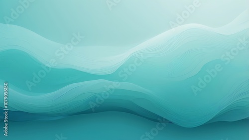 A soft turquoise gradient background inspired by nature with organic textures, flowing smoothly from light to deep shades of turquoise, resembling tranquil water