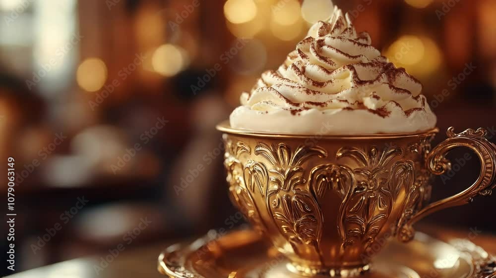 Gourmet Coffee with Whipped Cream Gourmet Coffee with Whipped Cream