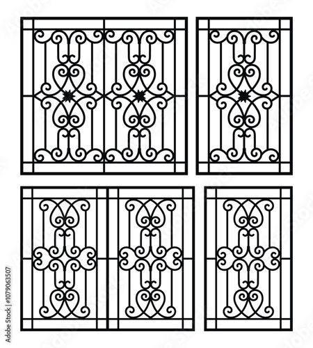 Home grill design silhouette vector template
