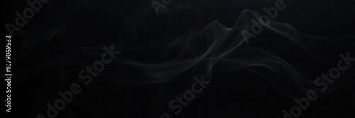 Wallpaper Mural Abstract swirls of smoke on a dark black background, abstract, movement, design Torontodigital.ca