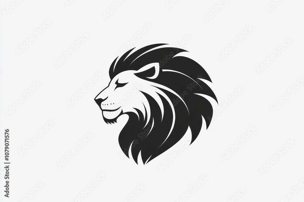 Fototapeta premium Majestic Lion Profile Illustration