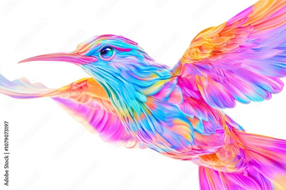 Obraz premium Colorful Hummingbird in Flight