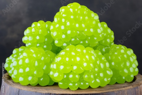 Bright Green Bubble Grapes Arrangement photo