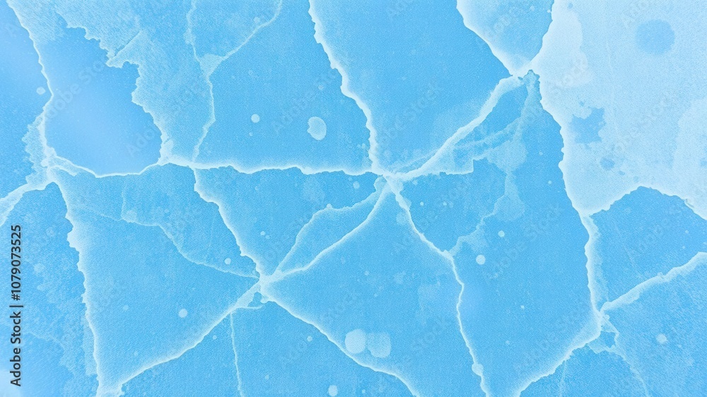 Obraz premium Blue ice texture with geometric shapes and patterns, backdrop, texture, crystal clear