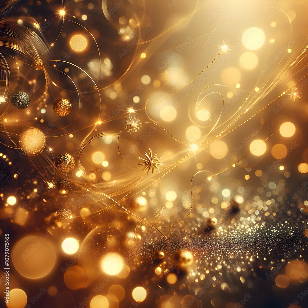 Golden bokeh blur with soft shimmering lights Golden bokeh blur with soft shimmering lights