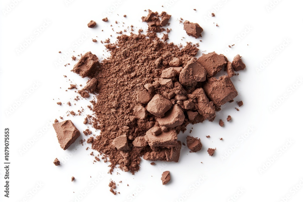 Natural Cocoa Powder Isolated Background Natural Cocoa Powder Isolated Background