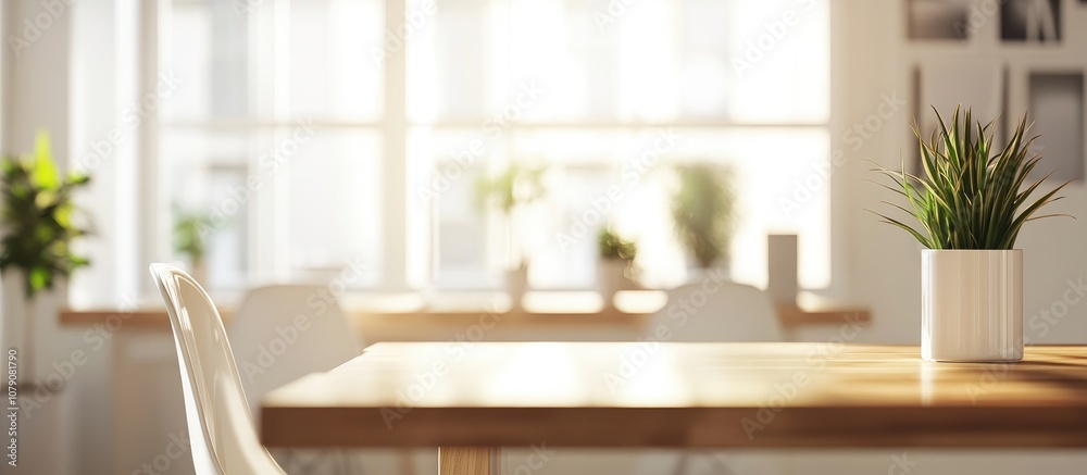 Blurred image of a modern office room featuring a stylish table and chairs ideal for background use Blurred image of a modern office room featuring a stylish table and chairs ideal for background use