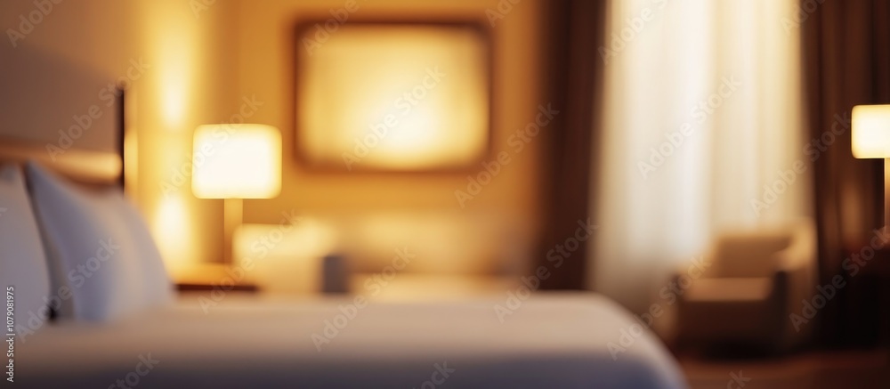 Blurred and defocused hotel bedroom interior creating a peaceful atmosphere for backgrounds relaxation interior design Blurred and defocused hotel bedroom interior creating a peaceful atmosphere for backgrounds relaxation interior design