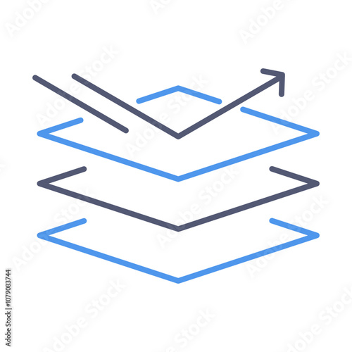 Protecting Icon – Layers with Arrow, Representing Barrier, Skin Protection, and Shielding