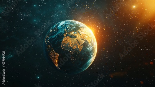 Glowing Earth A Captivating Conceptual View of Our Life Sustaining Planet