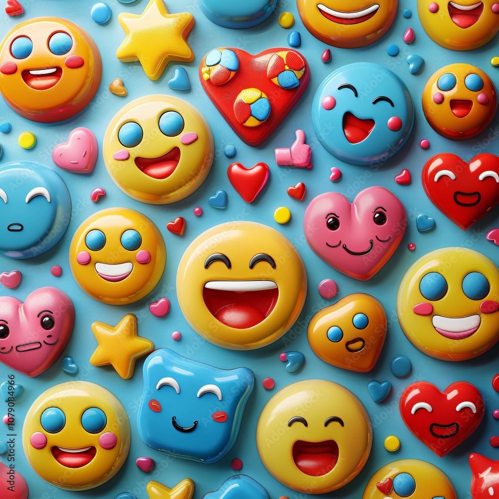 Lighthearted emoji seamless design Lighthearted emoji seamless design