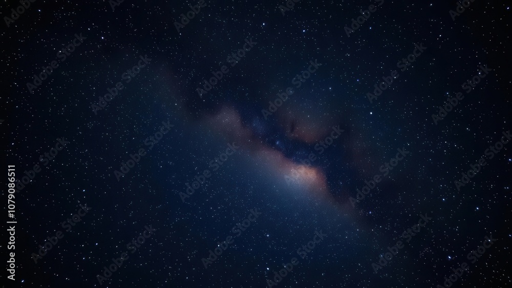 Fototapeta premium Starry night sky with sparkling stars on dark background, celestial, sparkling, peaceful