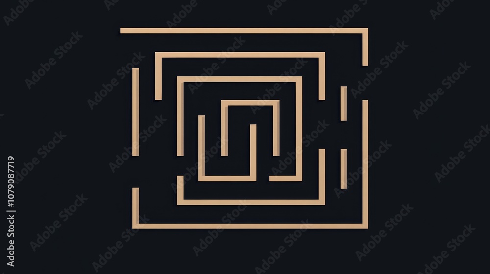 Abstract black square maze design Engaging and entertaining game for all ages Minimalistic flat illustration with a space for your image Abstract black square maze design Engaging and entertaining game for all ages Minimalistic flat illustration with a space for your image