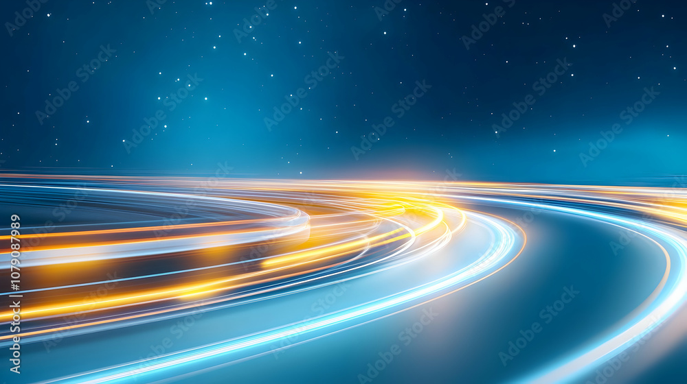 Highway road with digital space background Highway road with digital space background