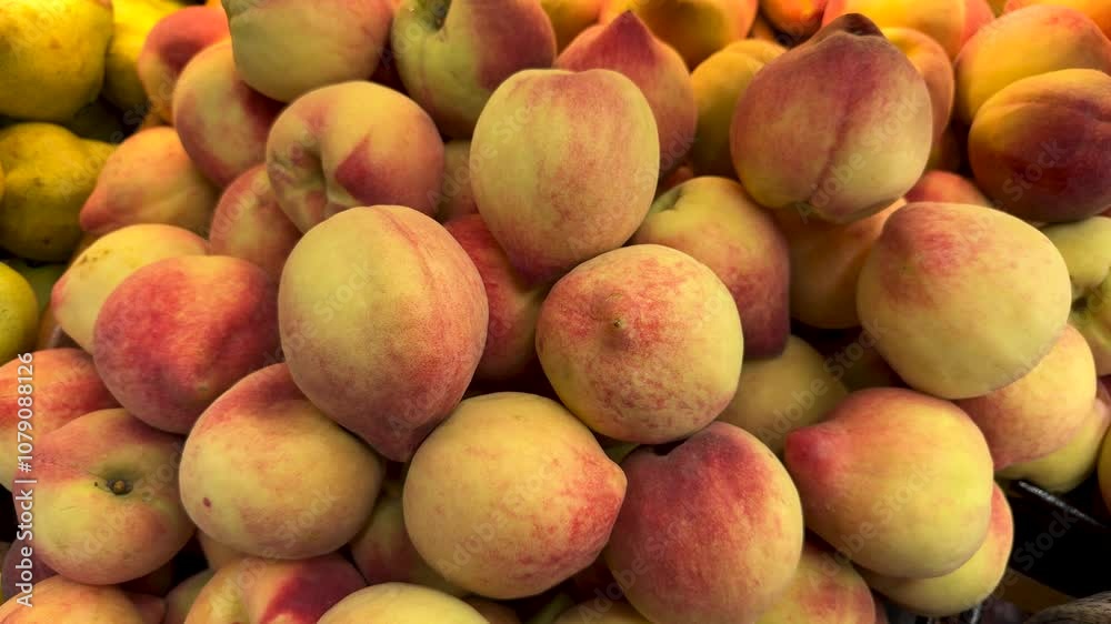 Brazilian National Peach on the fair's shelf Brazilian National Peach on the fair's shelf