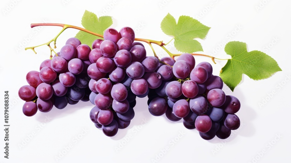 Ripe beautiful blue or pink grapes on a white background. Ripe beautiful blue or pink grapes on a white background.