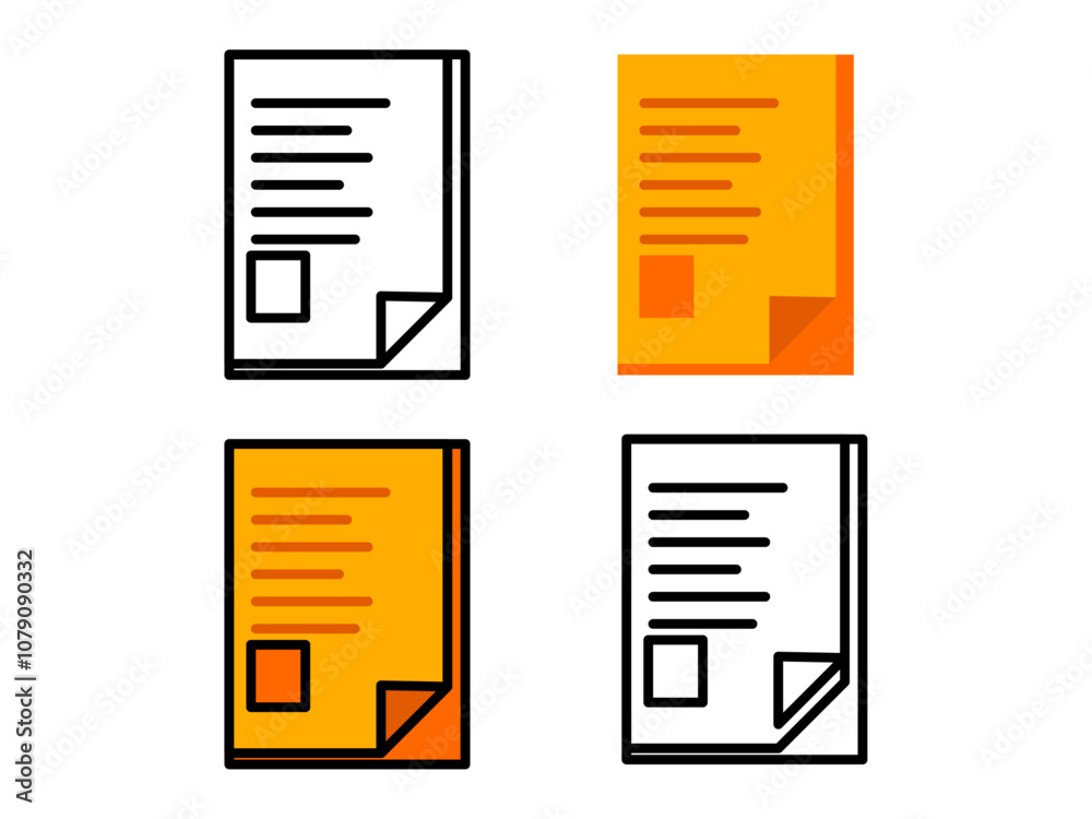 Collection of reading newspaper vector icon set design Collection of reading newspaper vector icon set design