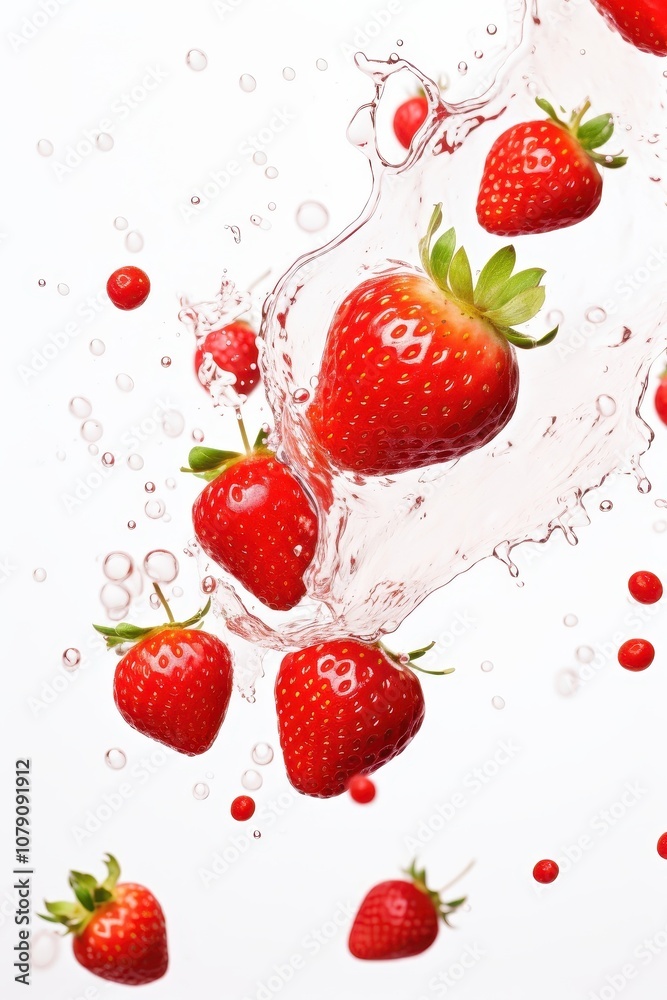 beautiful and ripe strawberries on a white background. beautiful and ripe strawberries on a white background.
