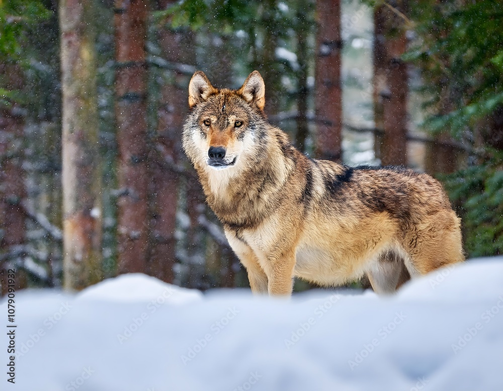 gray wolf canis lupus