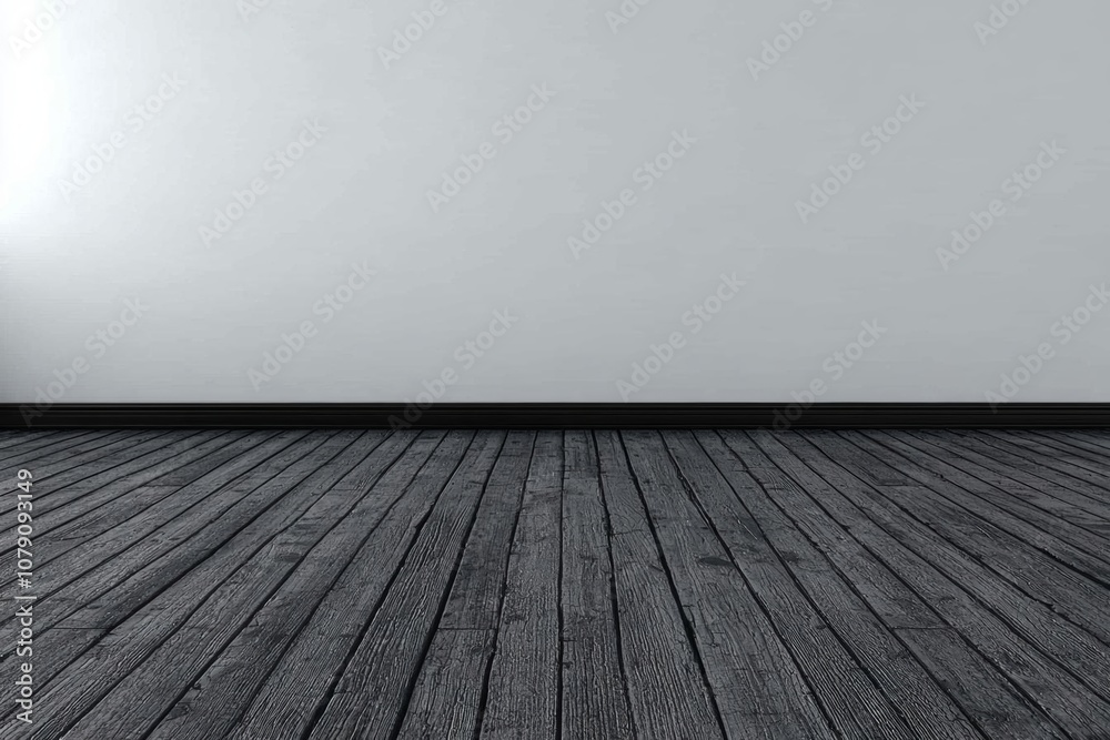 Fototapeta premium empty of Empty black wooden table with white wall texture in background. , isolated on white background, , copy space, copy space for text,