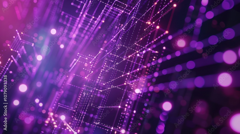 Fototapeta premium Purple Network Abstract