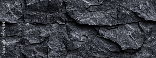 Seamless of Dramatic Monochrome Textured Background of Rough Weathered Slate or Rock Surface