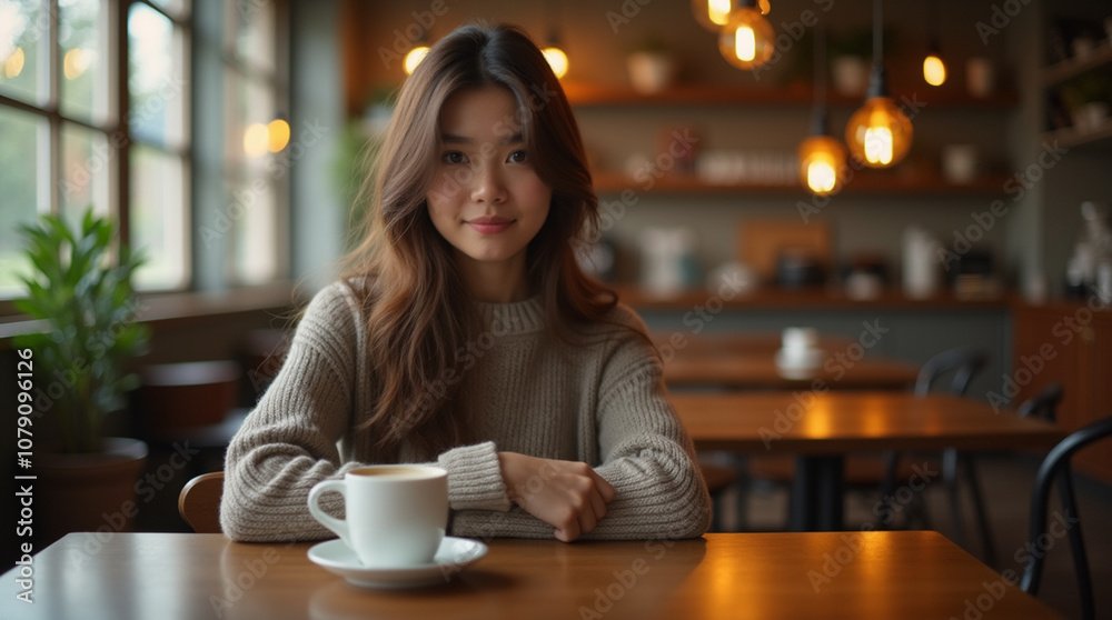Cozy Cafe Moment with Coffee Cozy Cafe Moment with Coffee