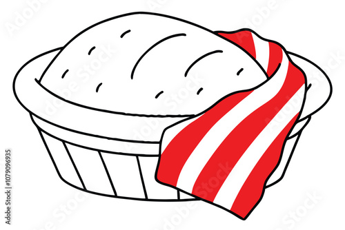 Laundry Basket with Folded Clothes and Towel