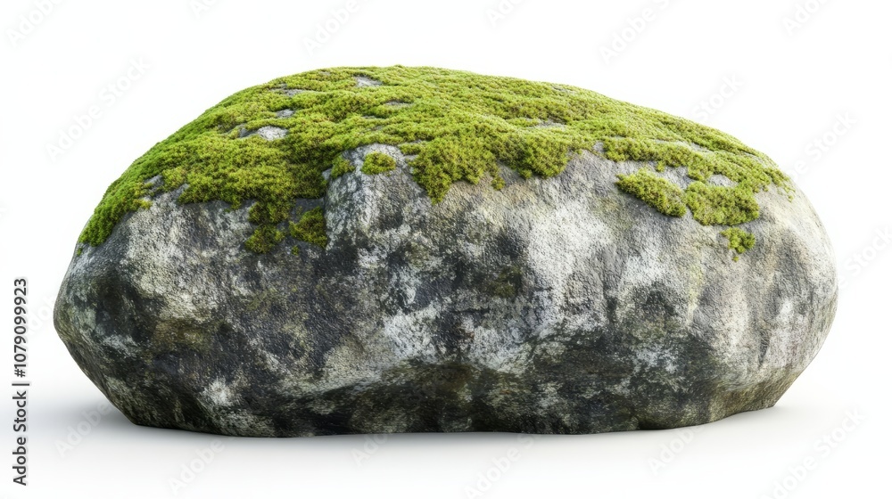 Green moss on stone, isolated on white background
Green moss on stone, isolated on white background