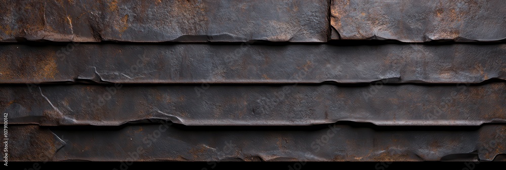 Severely distressed wall with sharp edges and dark look Severely distressed wall with sharp edges and dark look
