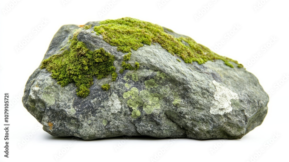 Green moss on stone, isolated on white background
Green moss on stone, isolated on white background