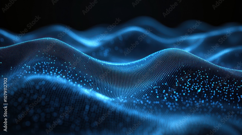 Abstract blue digital wave. Abstract blue digital wave.