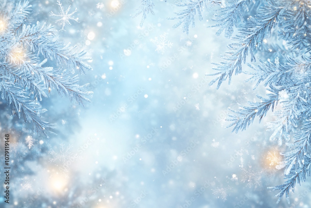 Soft blue Christmas background - for your greetings or text Soft blue Christmas background - for your greetings or text