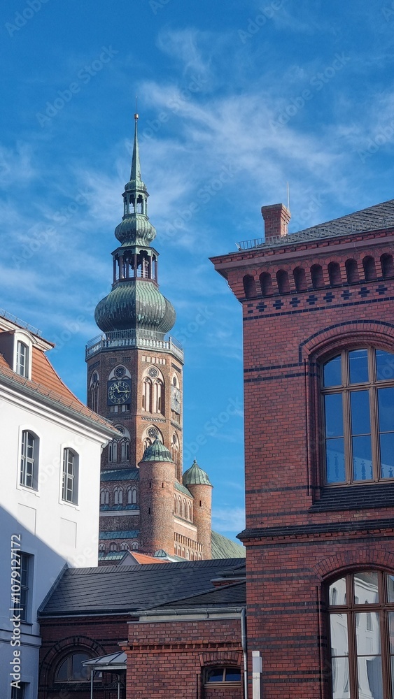 Obraz premium composition of buildings in different architectural styles