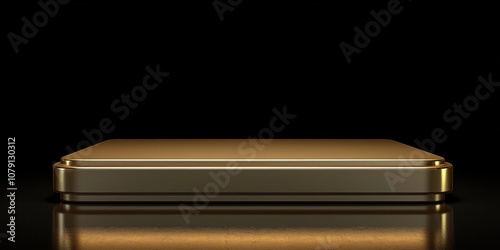 Wallpaper Mural empty of  Pedestal of Platform display with gold stand podium on dark room background Torontodigital.ca