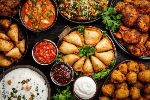 A Close-Up Of A Platter Of ...